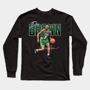 Dee Brown Basketball Legend Signature Vintage Retro 80s 90s Bootleg Rap Style Long Sleeve T-Shirt